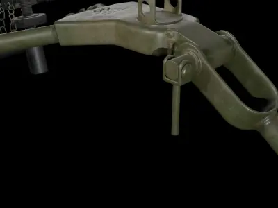 Tripod - M2 Browning Machine Gun Low Poly Low-poly 3D model