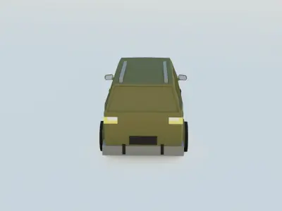 car 5 low poly Free 3D model