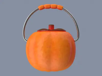 Jack-o-Lantern Toothgap Bucket 3D model