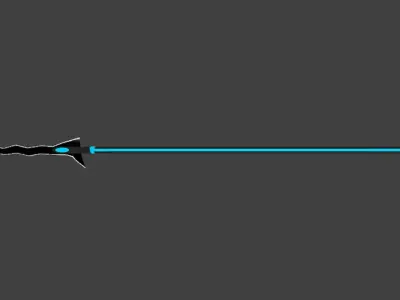 Lance-7 black and blue Low-poly 3D model