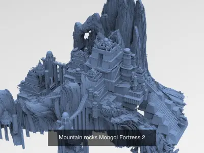 Mongol castle collection 1 3D Model Pack