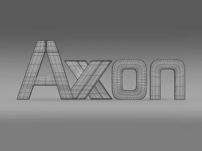 axon logo 3D model by Sergey