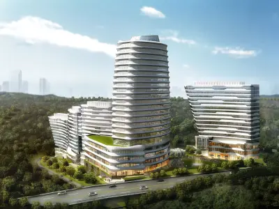 3Dmax fashion city commercial square building 114 3D model