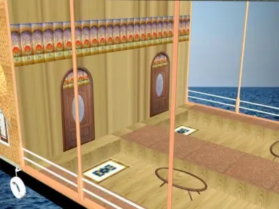 Recreational House Boat 3D model