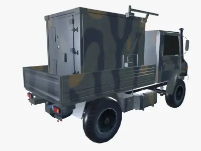 Low Poly Daimler Benz Unimog Low-poly 3D model