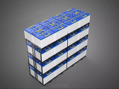 LARGE UPS POWER BANK SUPPLY BATTERIES ACCU BATTERY BACKUP ENERGY 3D model