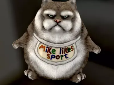 Mike cat Low-poly 3D model