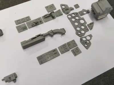 Hawker Hunter Cockpit Parts 3D print model