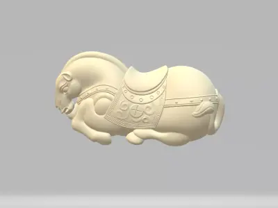 Jade Horse Figurine 3D print model