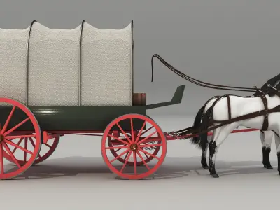 Covered Wagon  3D model