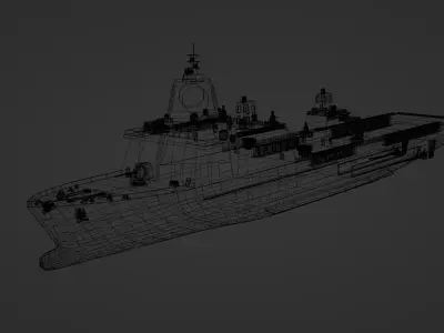 LPD Based Ballistic Missile Defence Ship 3D model