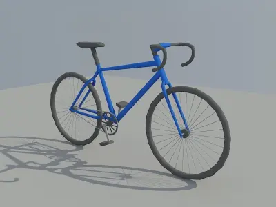 Low Poly Bike bicycle Low-poly 3D model