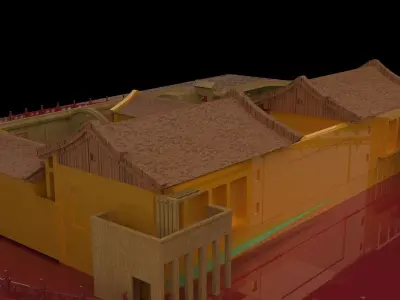 Chinese ancient house 3D model 2