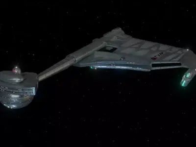 Klingon One Wing Destroyer from Star Trek Gaming Lore Low-poly 3D model