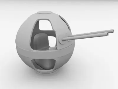 Turret star wars missile launcher 3D model
