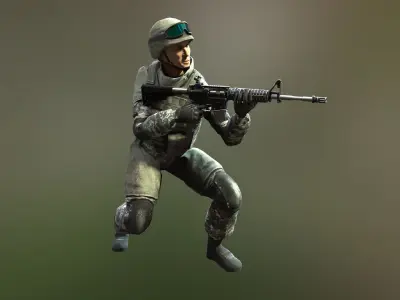 Marine Trooper Update Low-poly 3D model
