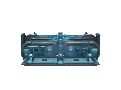 sci fi lab with so many rooms 3D model
