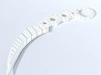 knife with handle 3D model