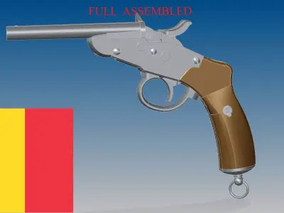 Nagant M1877 3D model