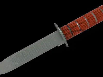 Low Poly 3D Combat Knife Low-poly 3D model