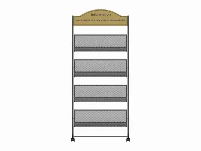 Store Floor-Standing Brochure Stand Magazine Rack 3D model