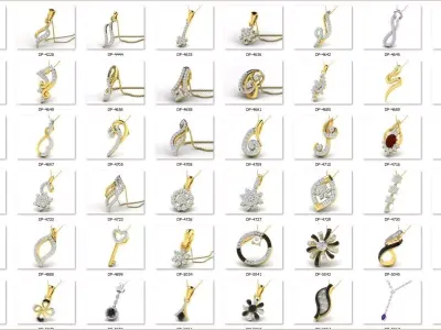 pendent all types 100 cad files  part 03 3D print model