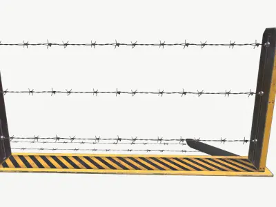 barbed wire 2 Low-poly 3D model