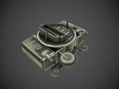 Holley  2x4 carburetor Low-poly 3D model