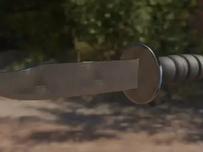 Combat Knife  Free low-poly 3D model