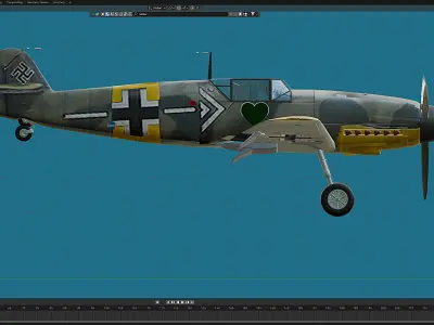 Me-109F Free 3D model