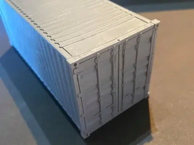 20FT SHIPPING CONTAINER 7MM SCALE O GAUGE MODEL RAILWAY 3D print model