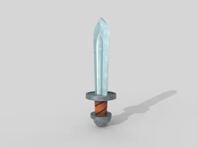  Stylized sword Low-poly 3D model