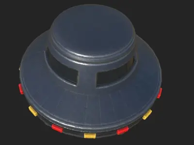 UFO cartoon Free low-poly 3D model