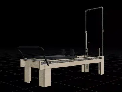 Reformer Pilates Equipment 3D model