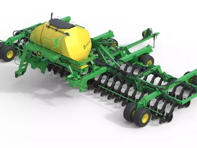 JohnDeere N500C Air Seeder Low-poly 3D model