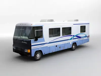 RV Recreational Vehicle Motorhome Low-poly 3D model