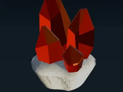 Crystal Mineral Low-poly 3D model