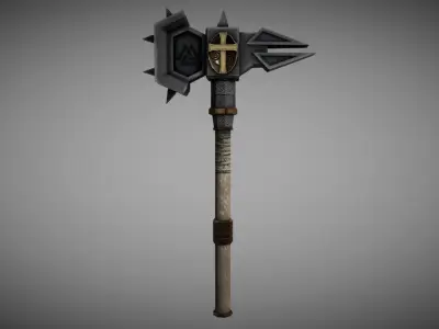 Metal Warhammer 03 Low-poly 3D model