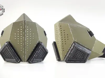 Half Mask Airsoft  3D print model