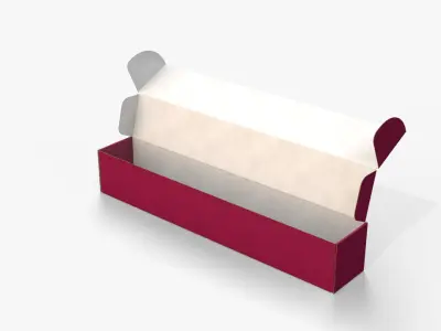 Mailer Boxes - Colored Long Packaging Set 3D model
