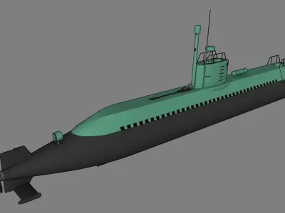 SS Ghadir class Low-poly 3D model