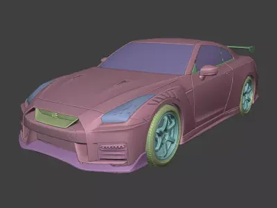 Nissan GTR Nismo print ready 3D print model
