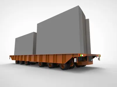 hull trailer shipyard 3D model