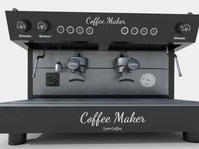 Coffee Machine Low-poly 3D model buy