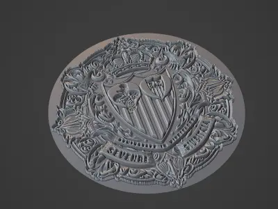 sevilla Football Medallion 3D print model