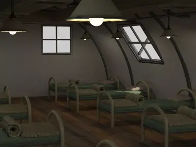 Quonset Barrack 3D model