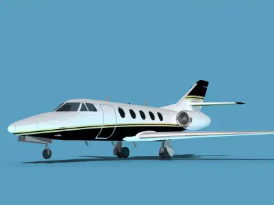 Dassault Falcon 20 V07 3D model