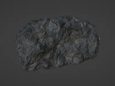 Gold and Silver Nuggets Low-poly 3D model