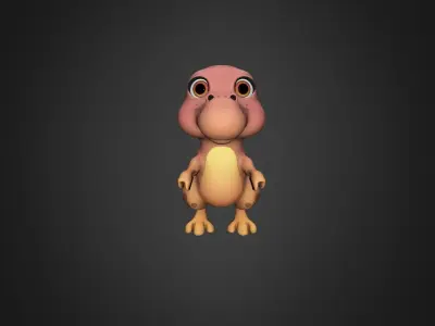 Asset - Cartoons - Dinosaur T-Rex Rigged 3D model