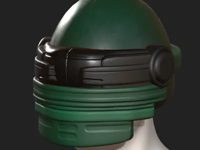 Helmet plastic scifi fantasy futuristic military  Low-poly 3D model